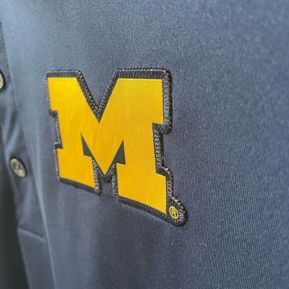 Nike Jumpman Dri Fit University of Michigan Polo Golf Shirt Blue S - Picture 3 of 8
